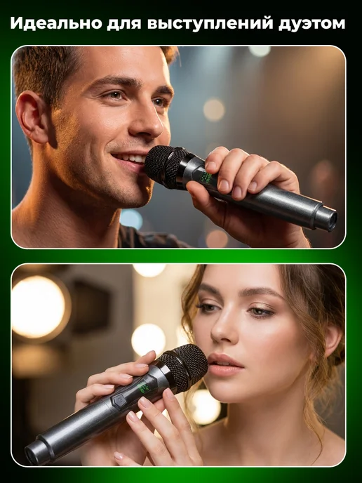 RITMIX Микрофоны беспроводные для караоке профессиональные, серый, фото 6