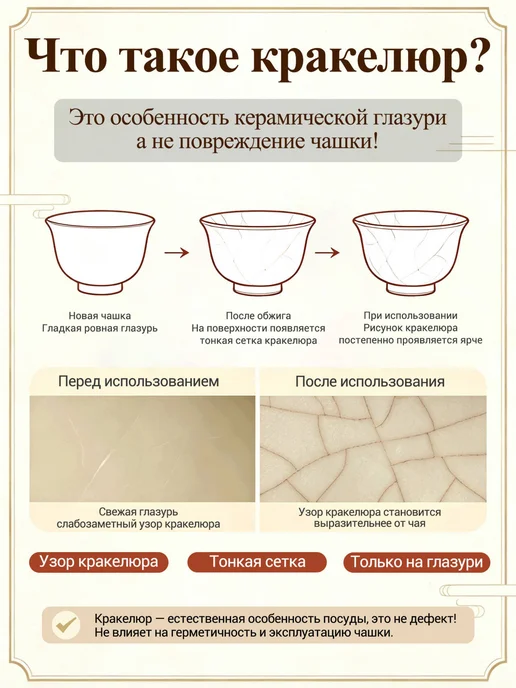 ЛИНМУ Пиалы для чайной церемонии 65 мл (панда), 120 мл, фото 5