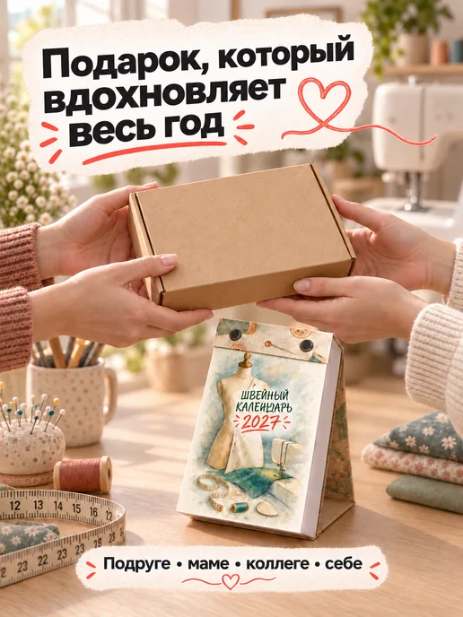 Календарь отрывной настольный для швеи, бежевый, фото 5