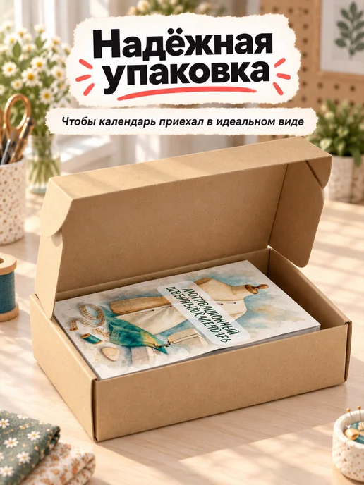Календарь отрывной настольный для швеи, бежевый, фото 6