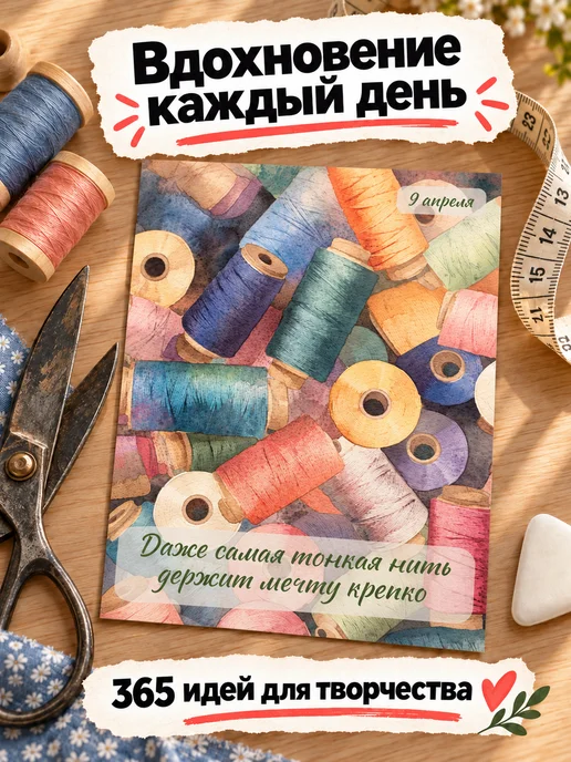 Календарь отрывной настольный для швеи, бежевый, фото 8
