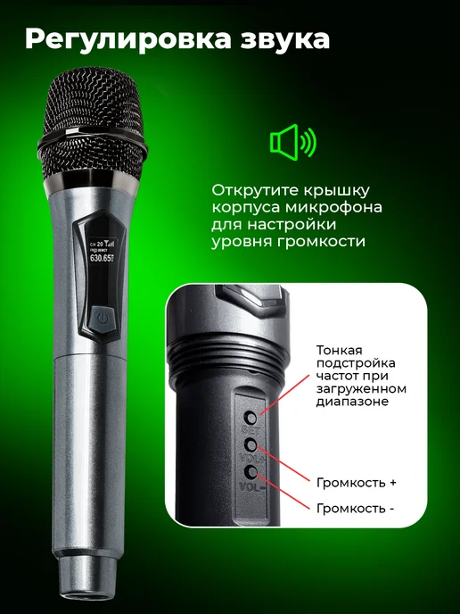 RITMIX Микрофон для караоке беспроводной, серый, фото 3