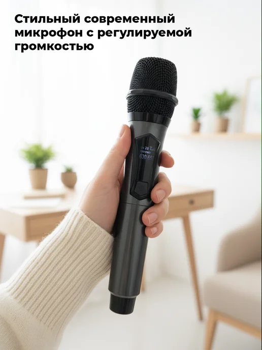 RITMIX Микрофон для караоке беспроводной, серый, фото 8