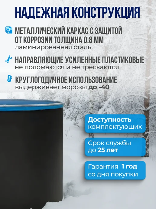 ГИГАБАСС Каркасная купель для бани 150х150 см морозоустойчивая, 150x150 см, фото 2