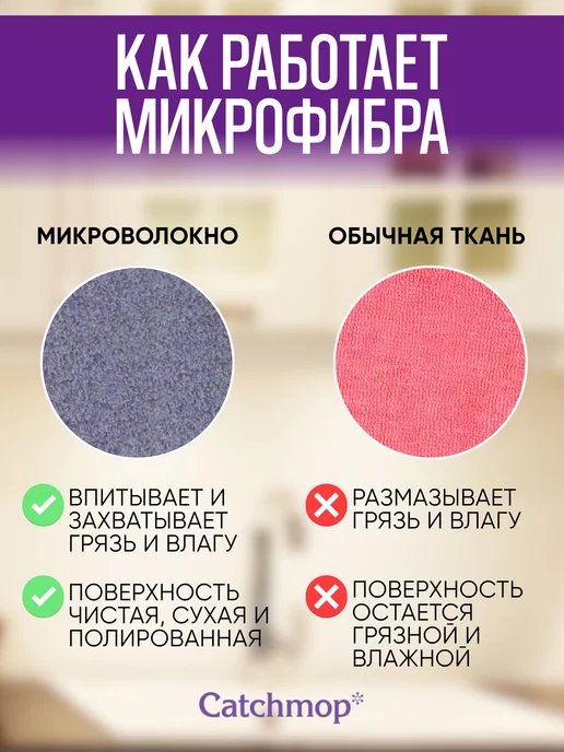 Catchmop Корейская салфетка для уборки, серый, фото 5