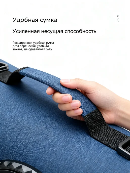 Сумка переноска для кошек и собак с ручкой, синий, фото 8