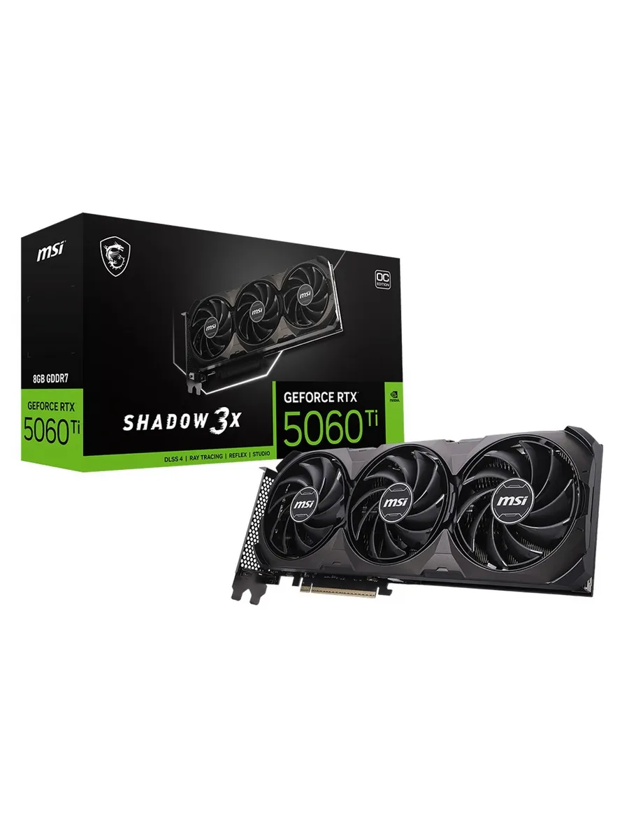 MSI Видеокарта RTX 5060 Ti 8 ГБ RTL (RTX 5060 Ti 8G SHADOW 3X OC