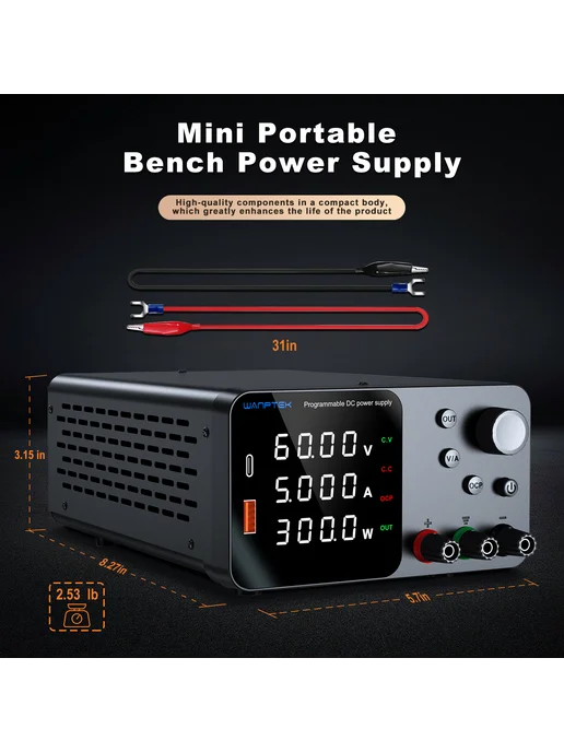 Wanptek Лабораторный блок питанияTPS605H 60B 5A 300BT, вариант, фото 4