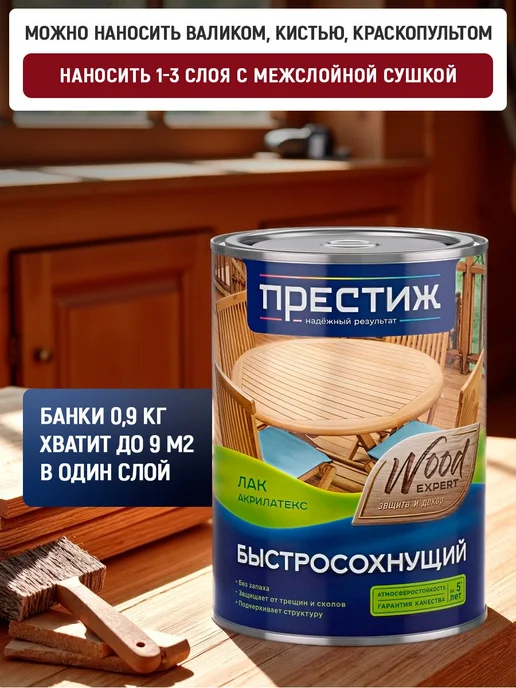 Престиж Лак акриловый быстросохнущий, белый, фото 4
