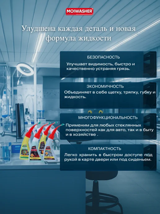 MOIWASHER Очиститель стекол для окон, зеркал и фар Всесезонный-10°, вариант, фото 2
