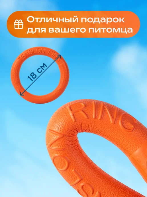 KKStyle Кольцо пуллер игрушка для собак мелких и средних пород, оранжевый, фото 2