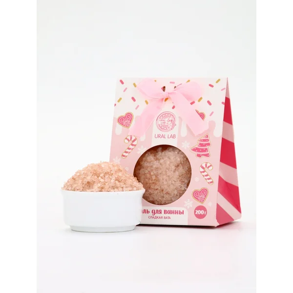 Соль для ванны, 200 г, аромат сладкая вата, Ural Lab