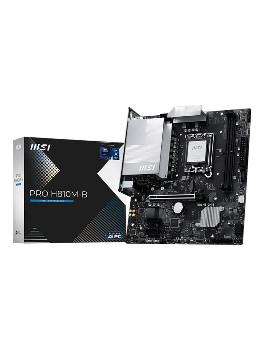 Материнская плата PRO H810M-B LGA1851 Intel H810 mATX RTL MSI 676799235 купить в интернет‑магазине Wildberries