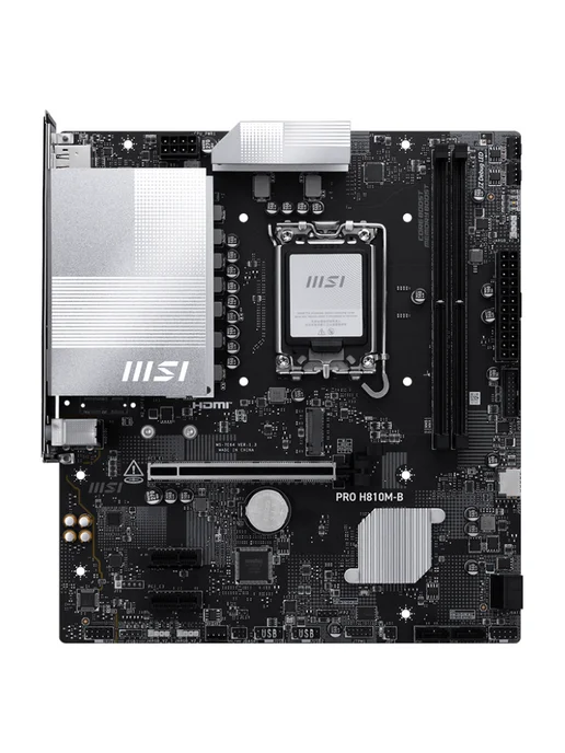 MSI Материнская плата PRO H810M-B LGA1851 Intel H810 mATX RTL, вариант, фото 2