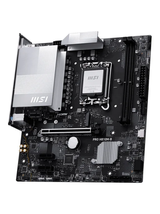 MSI Материнская плата PRO H810M-B LGA1851 Intel H810 mATX RTL, вариант, фото 3