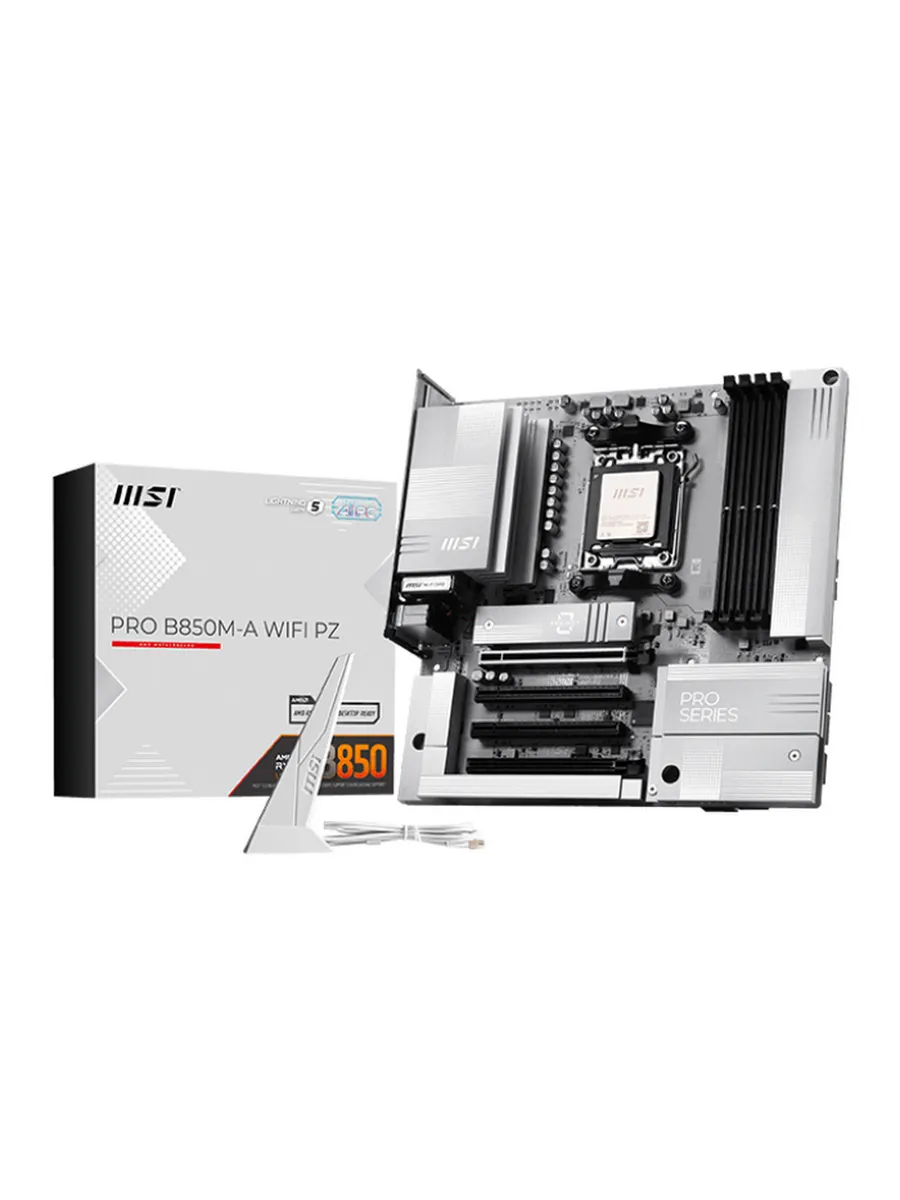MSI Материнская плата PRO B850M-A WIFI PZ AM5 AMD B850 mATX RTL