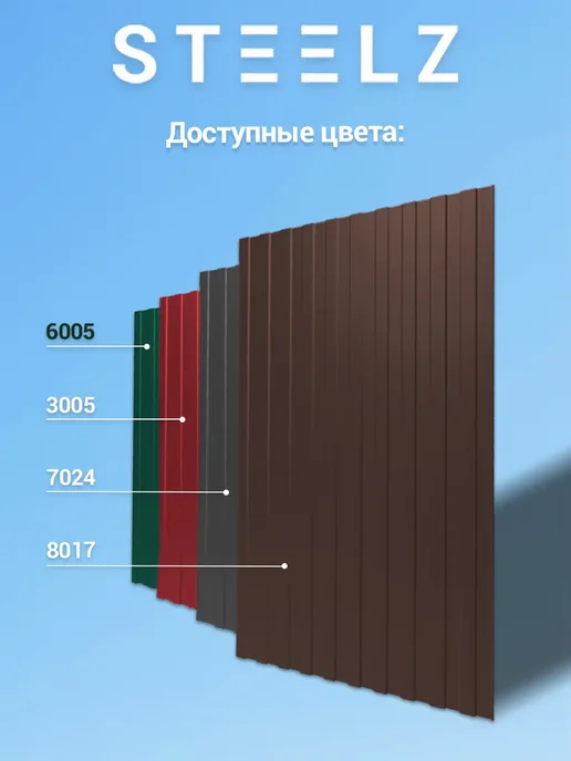 Steelz Профлист С8 2000 х 1200 х 0,35 мм серый графит 7024, 50 шт, 2000x1200, 40 шт, фото 3