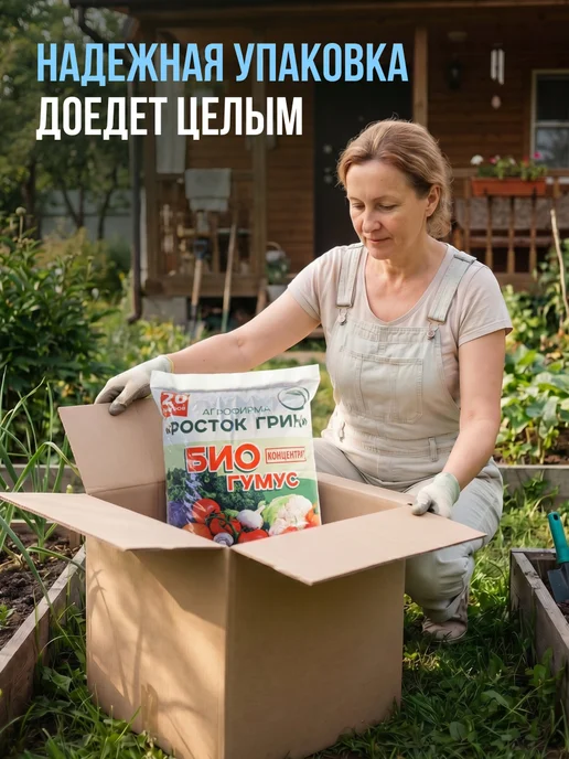 Росток Грин Биогумус сухой для растений и рассады концентрат, 20л, 20 л, фото 7