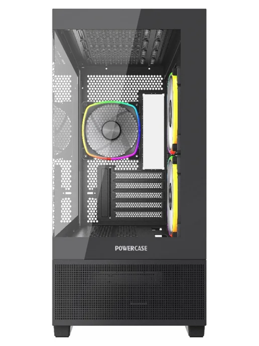 Powercase Компьютерный корпус Vision Micro M3B, черный (CVMMB-A3), черный, фото 2