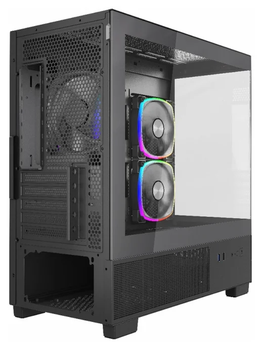 Powercase Компьютерный корпус Vision Micro M3B, черный (CVMMB-A3), черный, фото 3