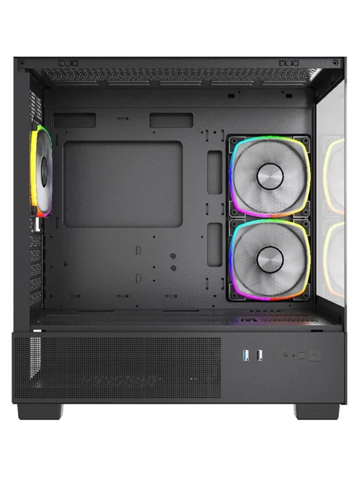 Powercase Компьютерный корпус Vision Micro M3B, черный (CVMMB-A3), черный, фото 4
