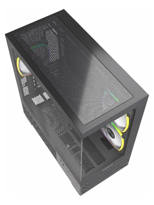 Powercase Компьютерный корпус Vision Micro M3B, черный (CVMMB-A3), черный, фото 7