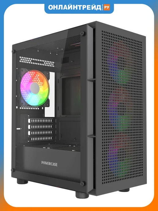 Powercase Компьютерный корпус Mistral Micro EM17, черный (CMMEM17B-A4), черный