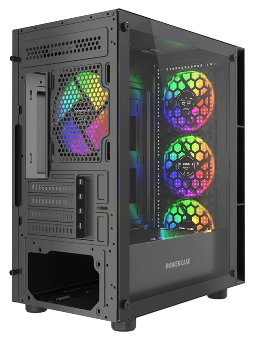 Powercase Компьютерный корпус Mistral Micro EM17, черный (CMMEM17B-A4), черный, фото 5
