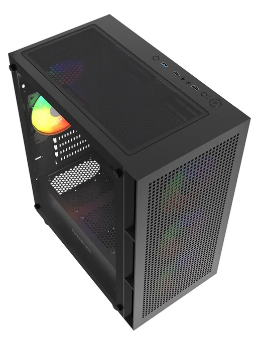 Powercase Компьютерный корпус Mistral Micro EM17, черный (CMMEM17B-A4), черный, фото 6