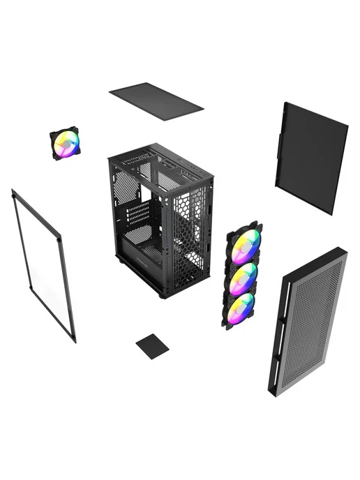 Powercase Компьютерный корпус Mistral Micro EM17, черный (CMMEM17B-A4), черный, фото 7
