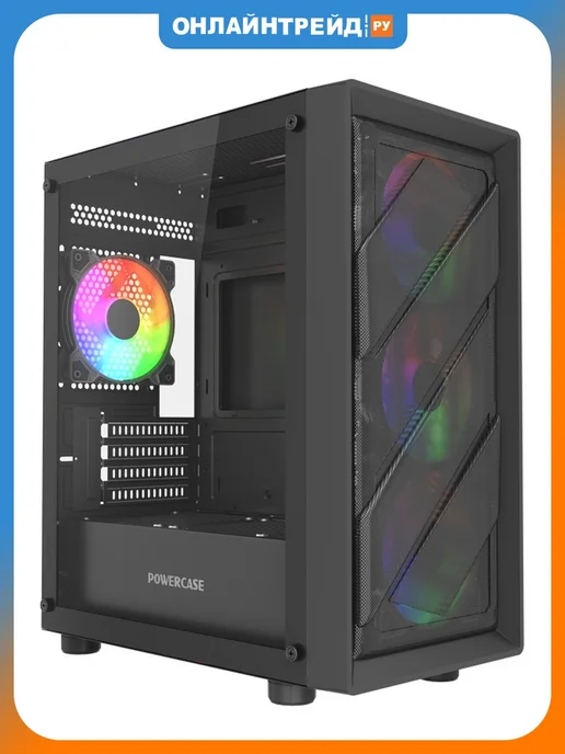 Powercase Компьютерный корпус Mistral Micro EM21, черный (CMMEM21B-L4), черный