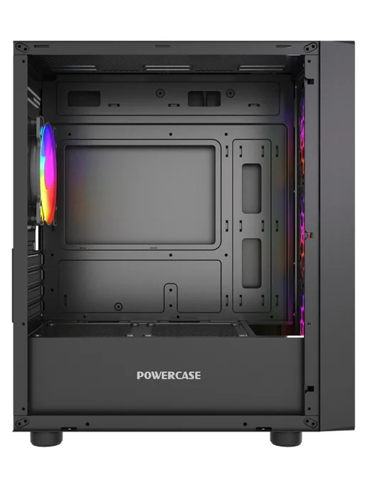 Powercase Компьютерный корпус Mistral Micro EM21, черный (CMMEM21B-L4), черный, фото 4