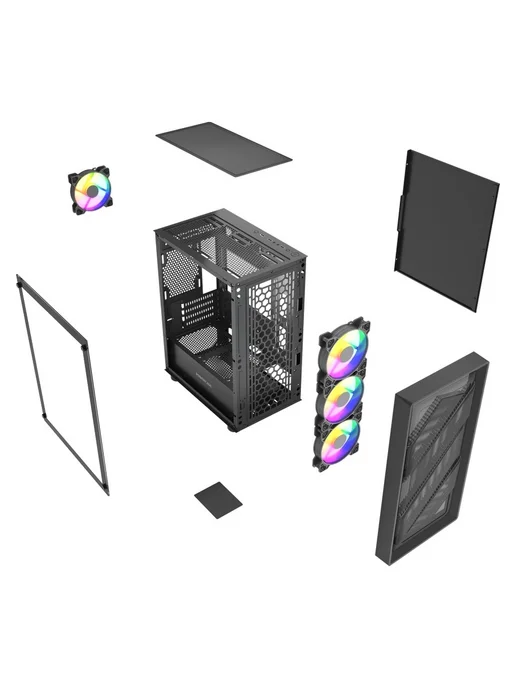 Powercase Компьютерный корпус Mistral Micro EM21, черный (CMMEM21B-L4), черный, фото 7