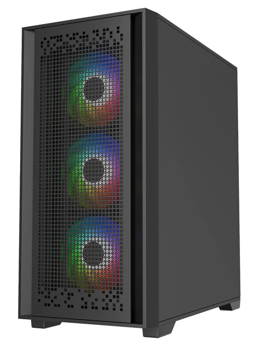 Powercase Компьютерный корпус ByteFlow, чёрный (CBFB-A4), черный, фото 2