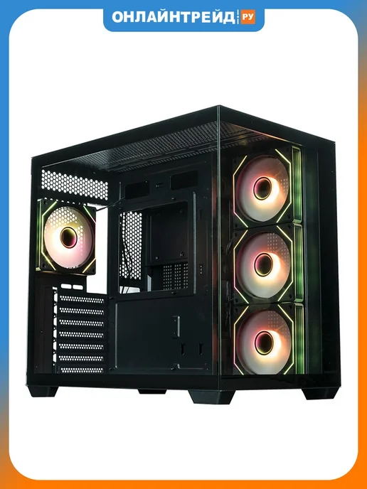 XASTRA Компьютерный корпус QW500 7ARGB-C10-UC, черный, черный