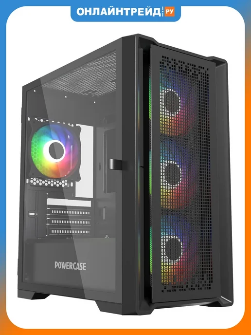 Powercase Компьютерный корпус ByteFlow Micro, черный (CAMBFB-A4), черный