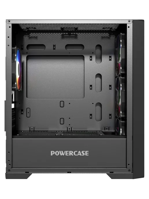 Powercase Компьютерный корпус ByteFlow Micro, черный (CAMBFB-A4), черный, фото 3
