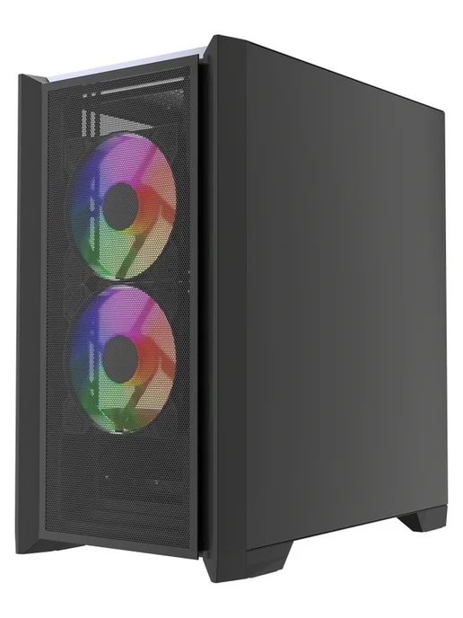 Powercase Компьютерный корпус Alisio Micro Z3B ARGB V2, черный, черный, фото 3