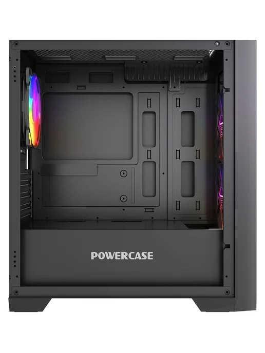 Powercase Компьютерный корпус Alisio Micro Z3B ARGB V2, черный, черный, фото 4