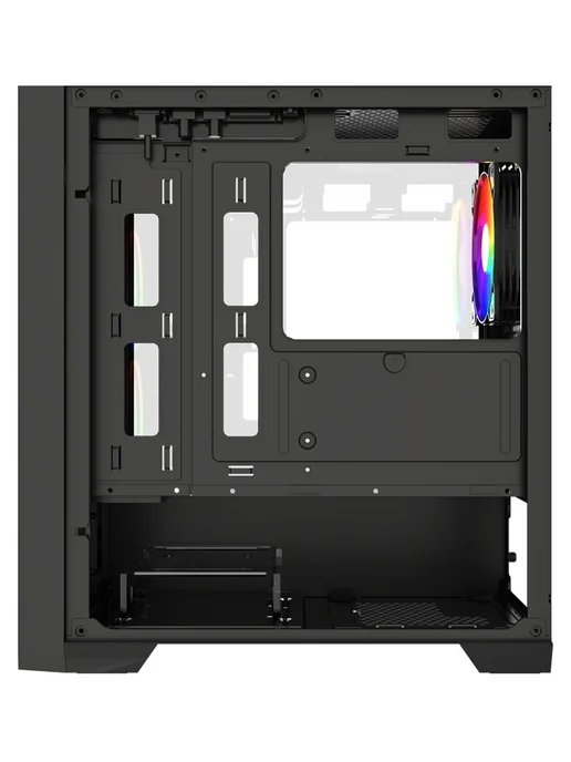 Powercase Компьютерный корпус Alisio Micro Z3B ARGB V2, черный, черный, фото 5