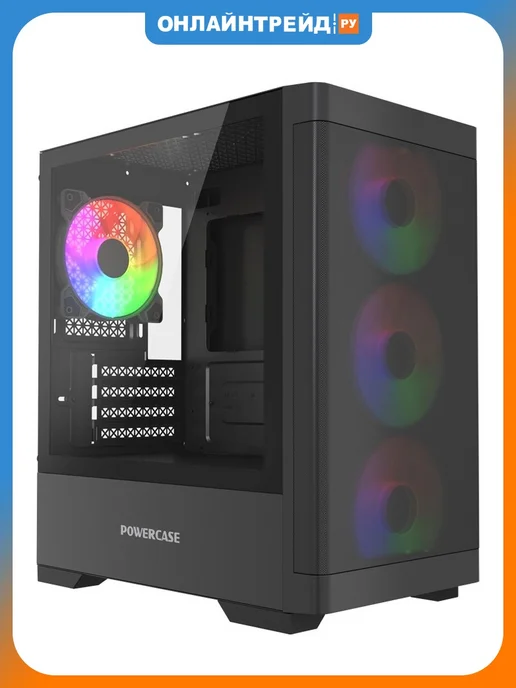 Powercase Компьютерный корпус Mistral Micro A13B, чёрный (CMMA13B-L4), черный