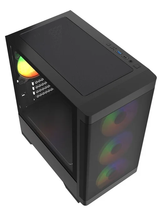 Powercase Компьютерный корпус Mistral Micro A13B, чёрный (CMMA13B-L4), черный, фото 4