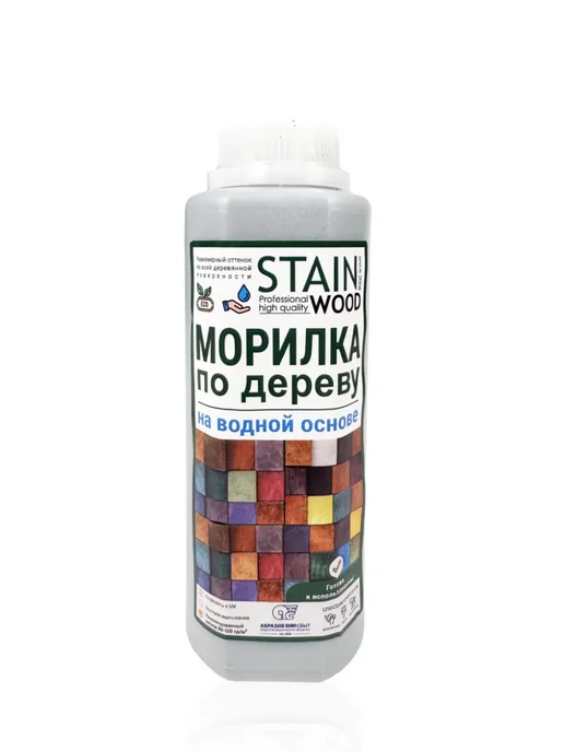StainWood Морилка по дереву на водной основе (цвет Gray TF), 1л, 0,5 л, фото 3