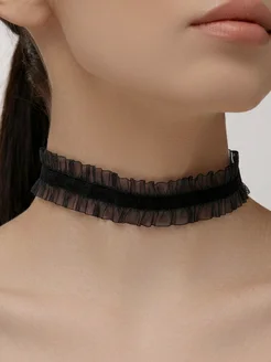 Чокер на шею кружевной черный