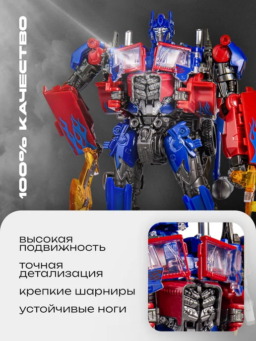 BAZUMI Робот трансформер автобот оптимус прайм для мальчика, синий, фото 5