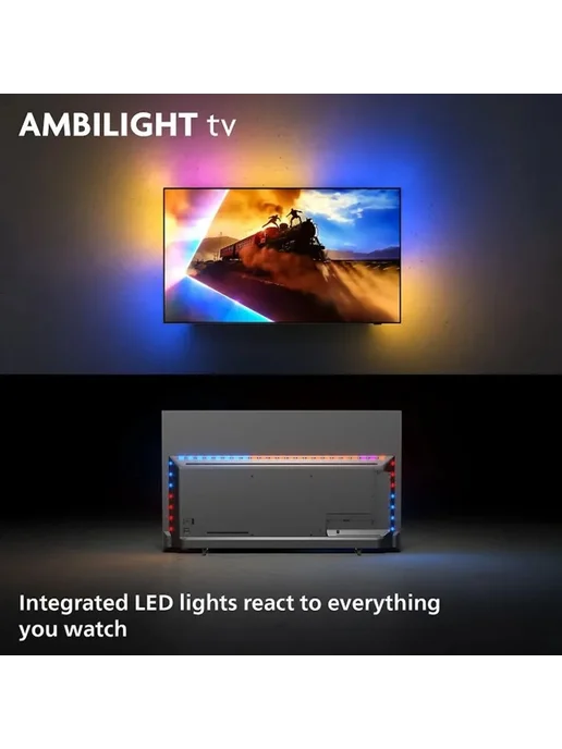 PHILIPS Телевизор 77" 77OLED760, OLED, 4K UHD, Ambilight, черный, фото 7