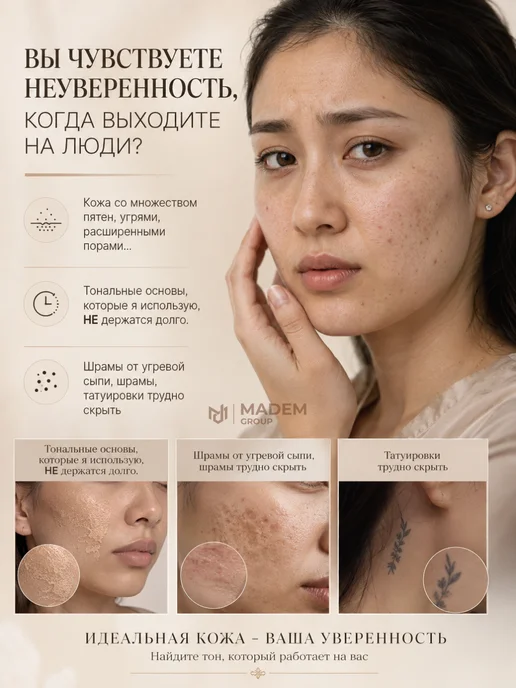 Тональный крем Joco Concealing Foundation, оттенок 101, бежевый, фото 3