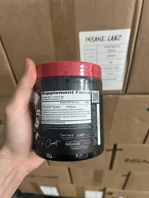 INSANE LABZ Психотик Предтренерочный комплекс Энергетик 35 порции Grape, вариант, фото 3