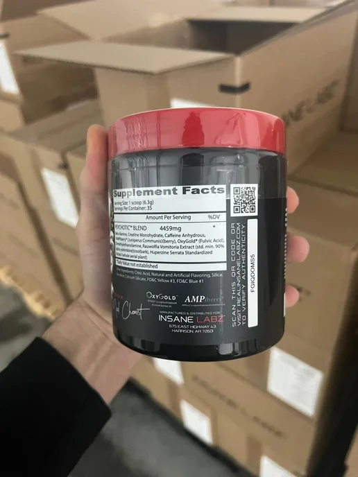 INSANE LABZ Психотик Предтренерочный комплекс Энергетик 35 порции Apple, вариант, фото 2