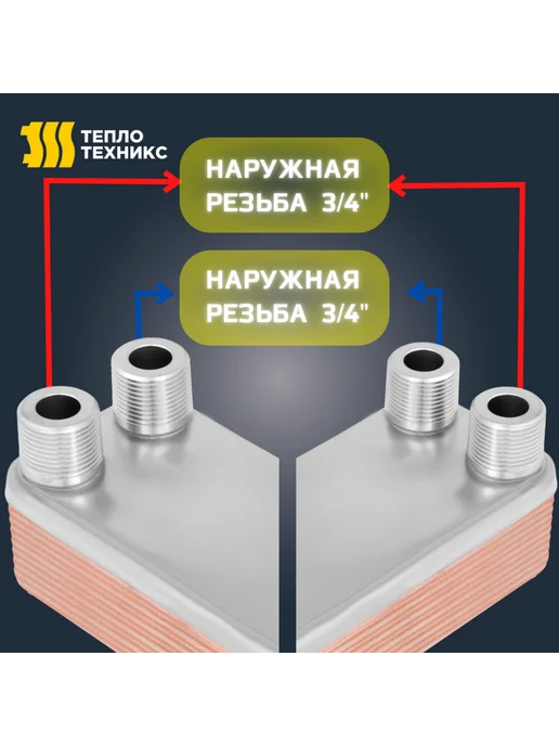 Теплообменник паяный пластинчатый АМ20-50, вариант, фото 3